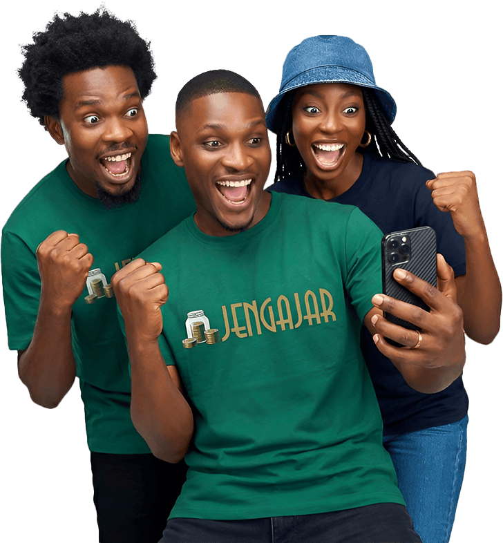 Group of people using Jenga Jar